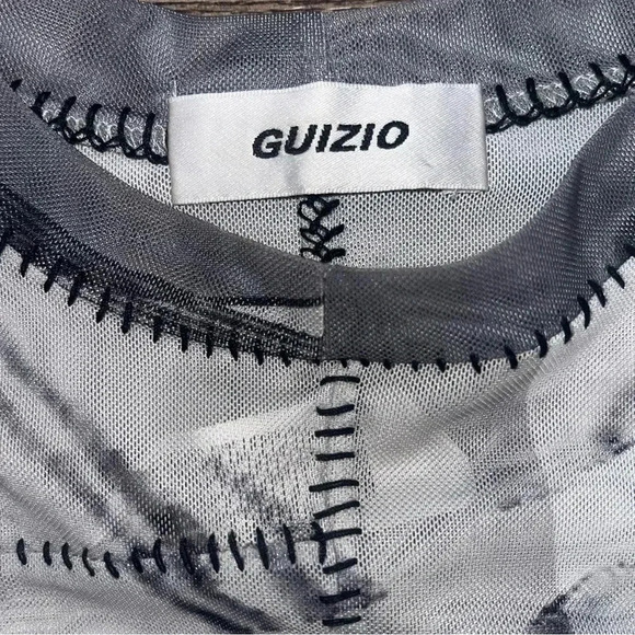 Danielle Guizio sheer print dress XS gorgeous modern statement glam core - Picture 6 of 6